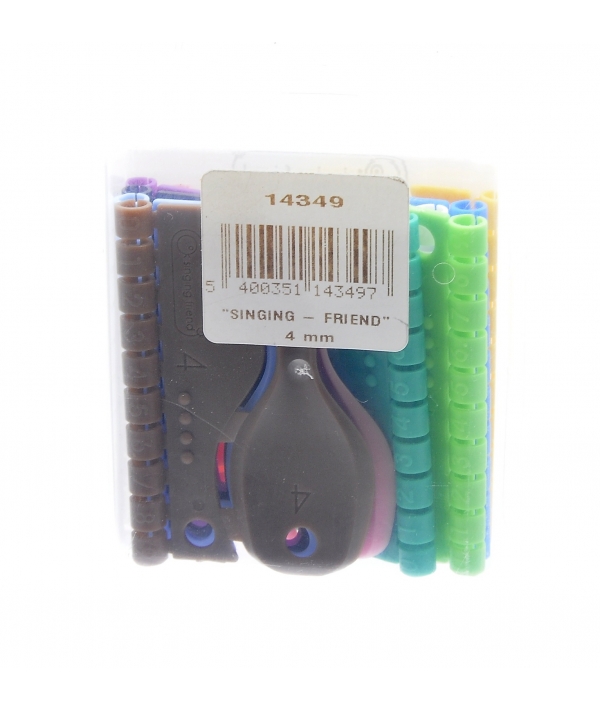 Пластиковые кольца для птиц 4 мм, 100 шт (100 plastic bird rings swing box 4 mm) 14349