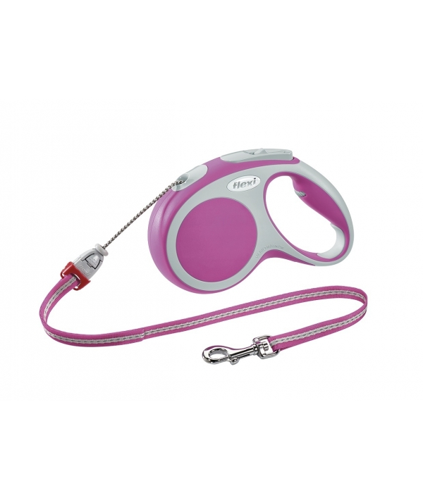 Рулетка – трос для собак до 20кг, 5м, розовая (Vario M cord 5m pink)
