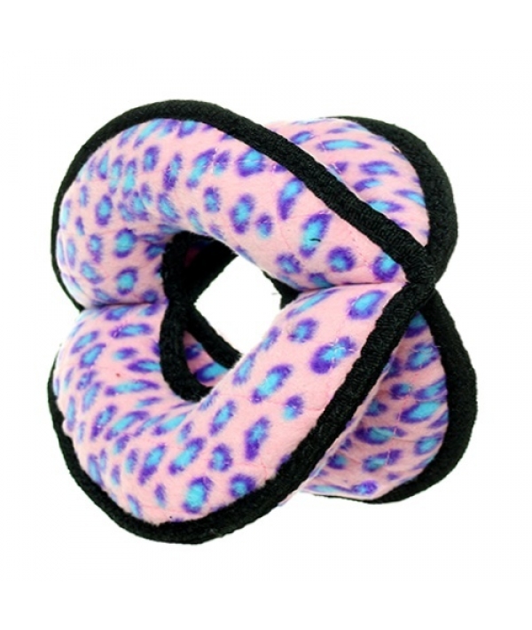 Супер прочная игрушка для собак Мяч – кольцо четырехсторонний, розовый леопард, прочность 9/10 (Ultimate 4WayRing Pink Leopard) T – U – 4WR – PL