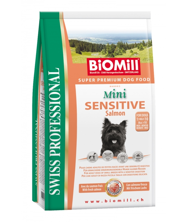 SWISS Для взрослых собак малых пород с лососем и рисом (Mini sensitive Salmon&Rice)(868001)