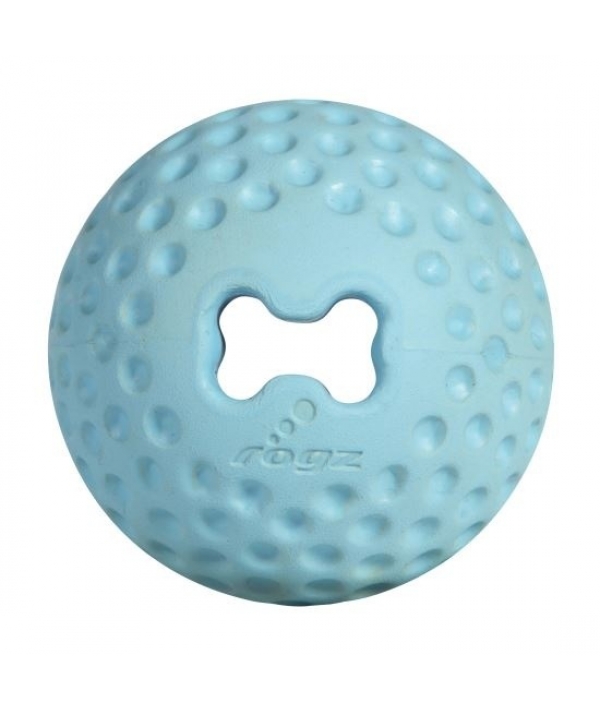 Мяч для щенков из литой резины с отверстием для лакомств GUMZ, малый, голубой (PUPZ GUMZ BALL SMALL) GU201Y