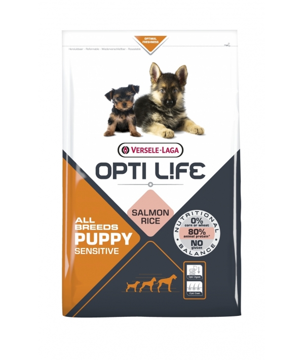 Для щенков с чувствительным пищеварением с лососем и рисом (Opti Life Puppy Sensitive All Breeds) 431196