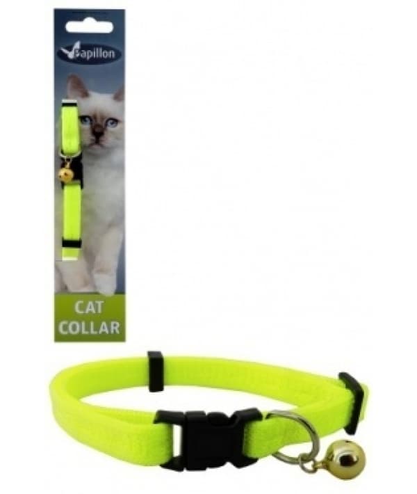 Ошейник для кошек "Сэсси" 10мм – 21 – 33см, лимонный (Adjustable cat collar 10 mm x 21 – 33 cm, Sassy cat colour yellow) 270116