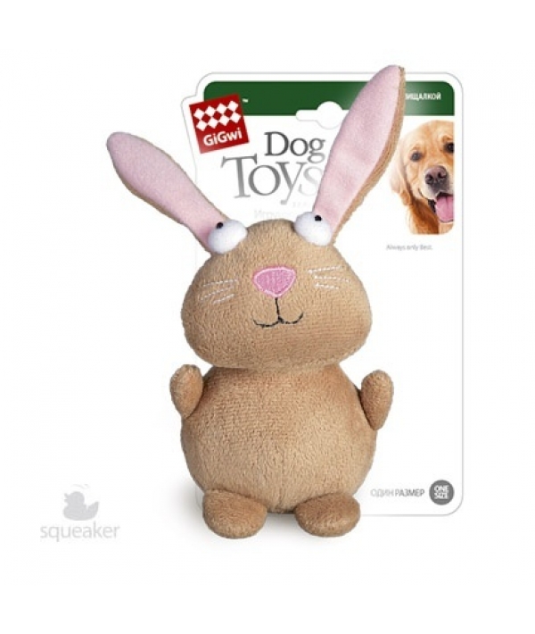 Игрушка для собак Кролик с пищалкой (75053)