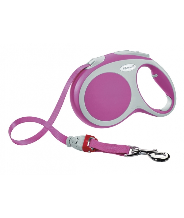 Рулетка – ремень для собак до 25кг, 5м, розовая (Vario M tape 5m pink)
