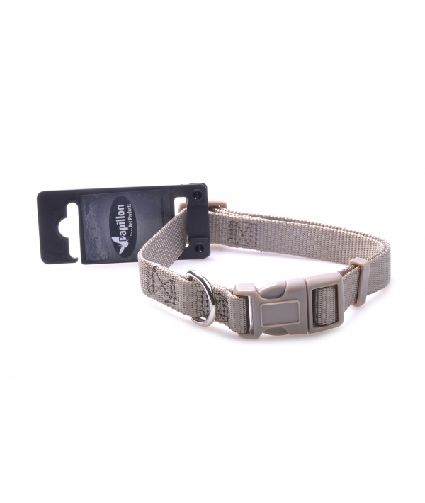 Нейлоновый ошейник 15мм – 33 – 40см,серый (Adjustable nylon collar, 15 mm x 33 – 40 mm, colour grey) 170218