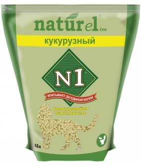 Комкующийся наполнитель Naturel "Кукурузный" на 4,5л