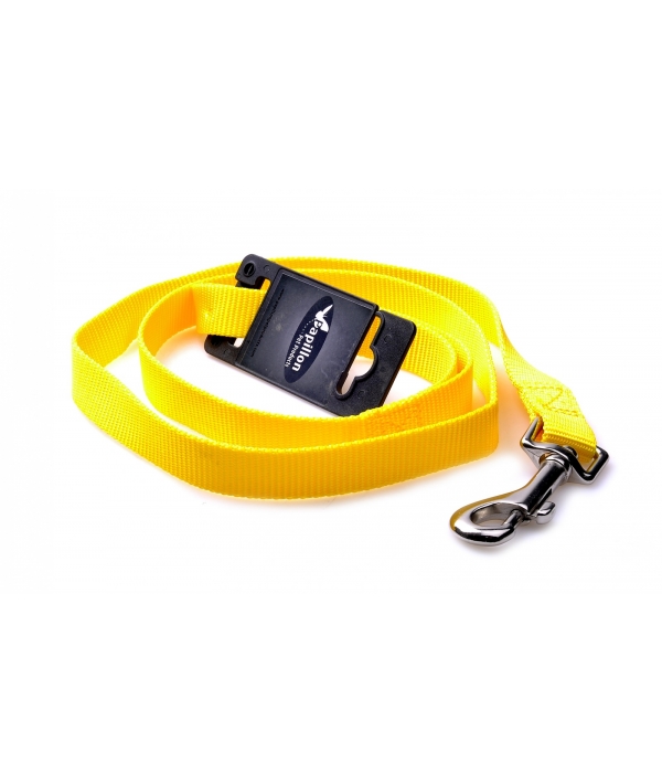 Нейлоновый поводок 25мм – 120см, желтый (Nylon lead, 20 mm x 120 cm, yellow) 170312