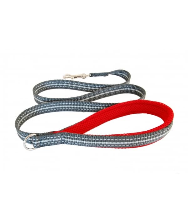 Мягкий светоотражающий поводок красный 25mm x 1,2m (LEASH RED SZ 7/8) C300RD080