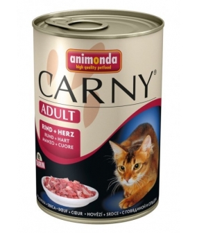 Консервы для кошек с говядиной и сердцем (CARNY Adult)001/83505/001/83720