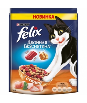Сухой корм для кошек "Двойная вкуснятина" с птицей 12320972