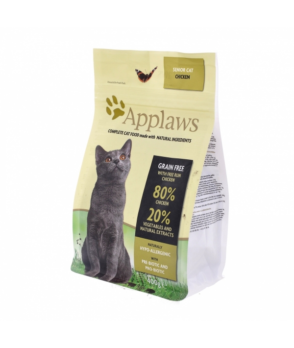 Беззерновой для Пожилых кошек "Курица/Овощи: 80/20%" (Dry Cat Senior)