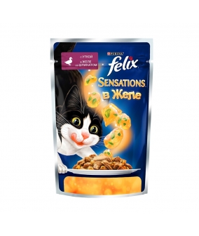 Sensations кусочки в желе для кошек с уткой и шпинатом 12318963