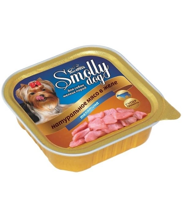 Консервы для собак "Smolly dog" Телятина д/ с ламистер (8733)