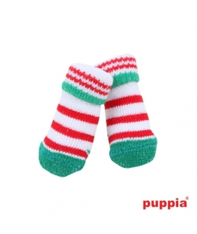Носочки для собак в полоску "Гринч", зеленый, размер S (8 см х 3 см) (GRINCH /GREEN/S) PAOC – SO1270 – GR – S