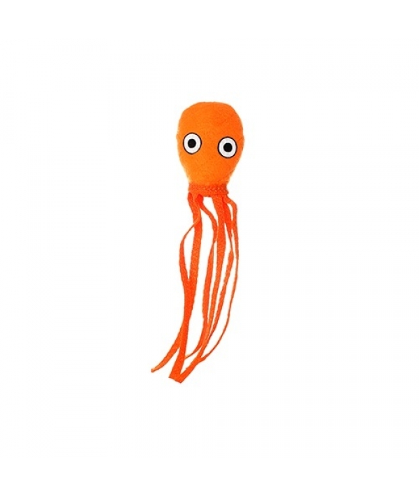 Супер прочная игрушка для собак "Обитатели океана" Кальмар, малая, оранжевый, прочность 8/10 (Ocean Creature Jr Squid Orange) T – OC – JR – Squid – Or