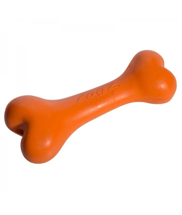 Игрушка для собак Кость из литой резины, большая, оранжевый (DA BONE RUBBER CHEW TOY) DB05D