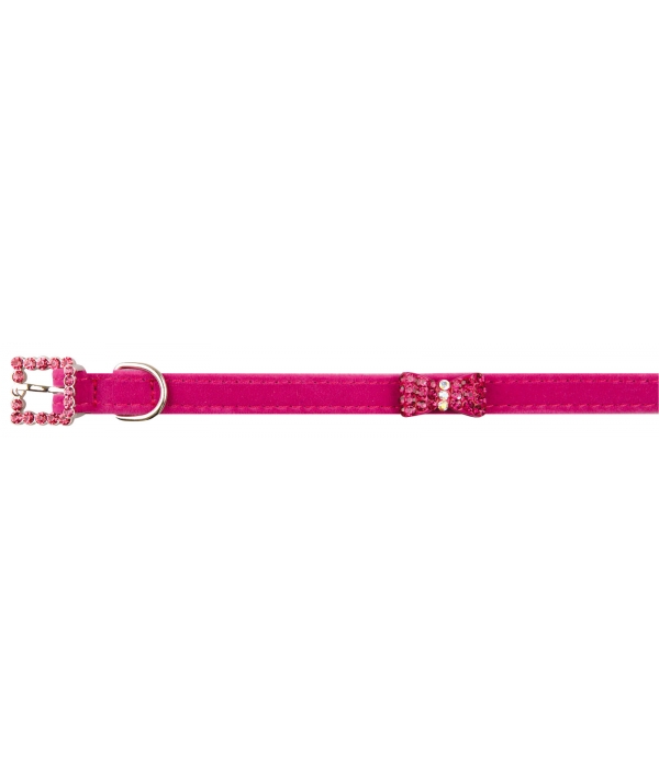 Ошейник для кошки розового цвета с бантиком, размер 1,3х30см(5624424)