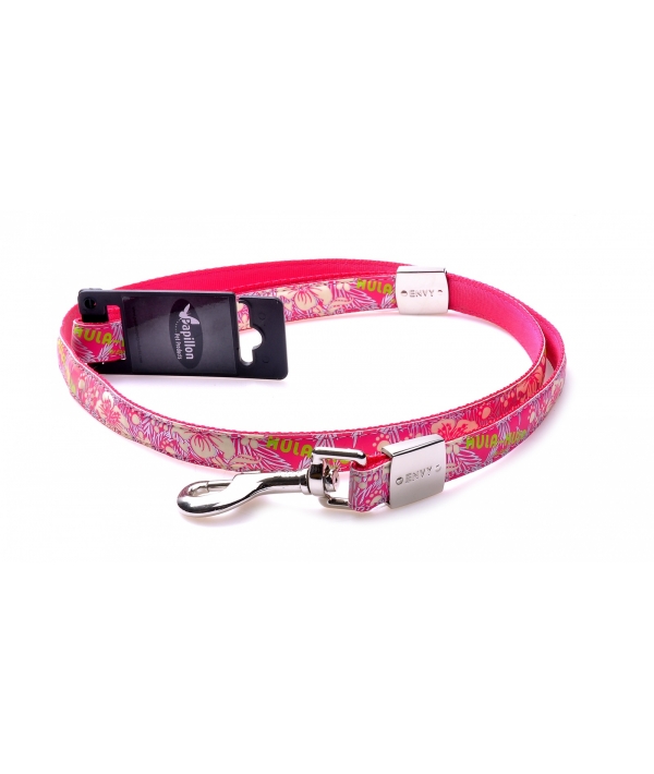 Нейлоновый поводок с рисунком 25мм – 120см, розовый (Reflective nylon lead, 25 mm x 120 cm, colour pink) 170358