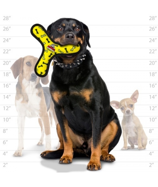 Супер прочная игрушка для собак Бумеранг, желтый, прочность 8/10 (Ultimate Bowmerang Yellow Bone) T – U – BR – YB..