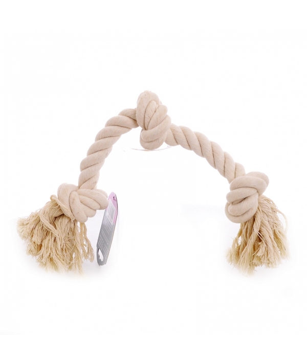 Игрушка для собак "Канат с 3 узлами", хлопок, 45см (Cotton flossy toy 3 knots) 140777