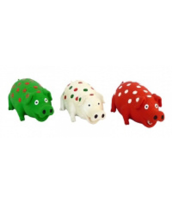 Игрушка для собак "Цветной поросенок", латекс, 21см (Grunting pig) 140010