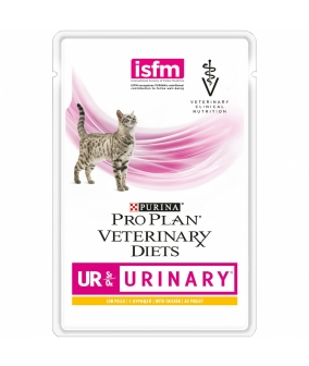 Кусочки в соусе для кошек при мочекаменной болезни с курицей (Feline UR)