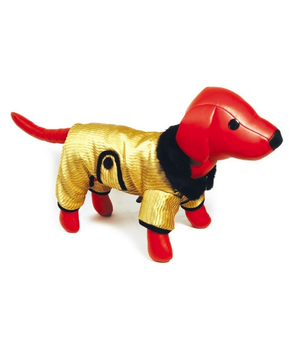 Комбинезон золотистый с бархатной подкладкой для собак, 30см (5615062)