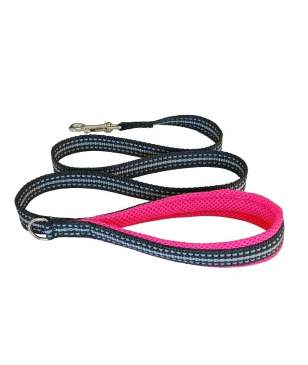 Мягкий светоотражающий поводок неоновый розовый 15mm x 1,2m (LEASH PINK FLUO SZ 1/3) C300PF030