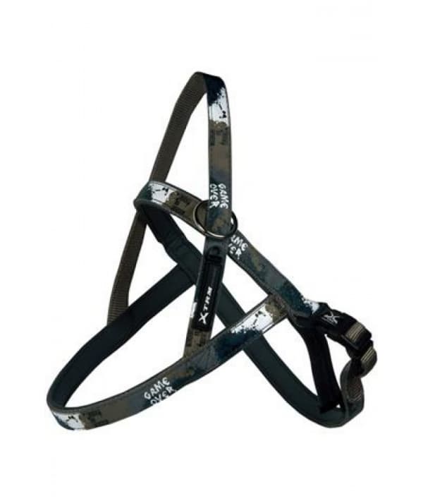 Нейлоновая шлейка "Рок – н – ролл" 20мм – 60 – 71см, серый (Nylon harness, 20 mm x 60 – 71 cm, X – TRM Rock – N – Roll, colour grey) 170471