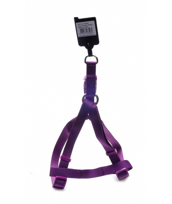 Нейлоновая шлейка 15мм – 35 – 60см, фиолетовый (Nylon harness, 15 mm x 35 – 60 cm, colour purple) 170402