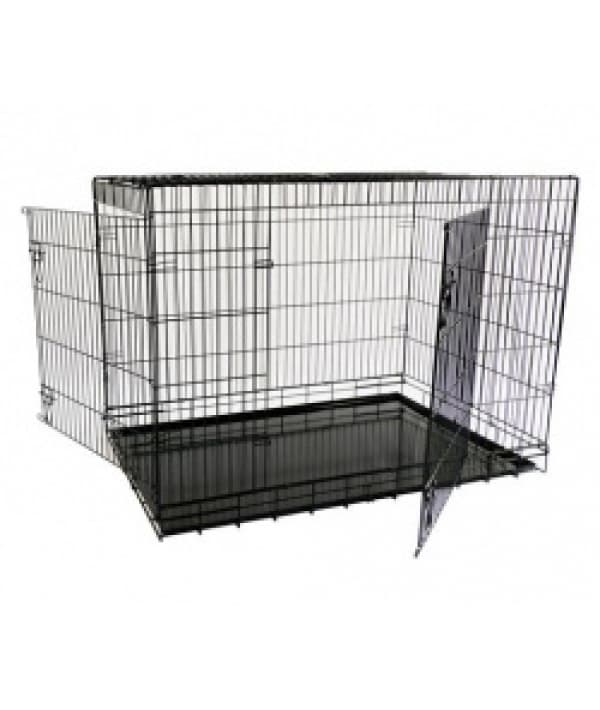 Клетка металлическая с 2 дверками, 118*78*85 см, черная (Wire cage black 2 doors) 151218