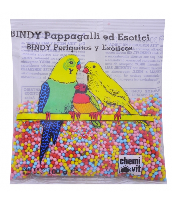 Лакомства для Попугаев и Экзотических птиц: медовые зерна с минер.солями (Bindy Pappagallini&Esotici) PCOA405
