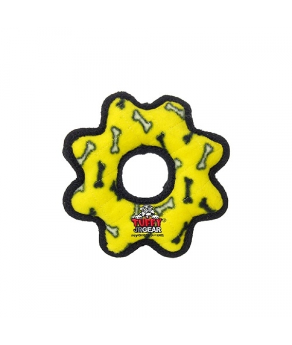 Супер прочная игрушка для собак Шестеренка малая, желтый, прочность 8/10 (Jr Gear Ring Yellow Bone) T – JR – GR – YB