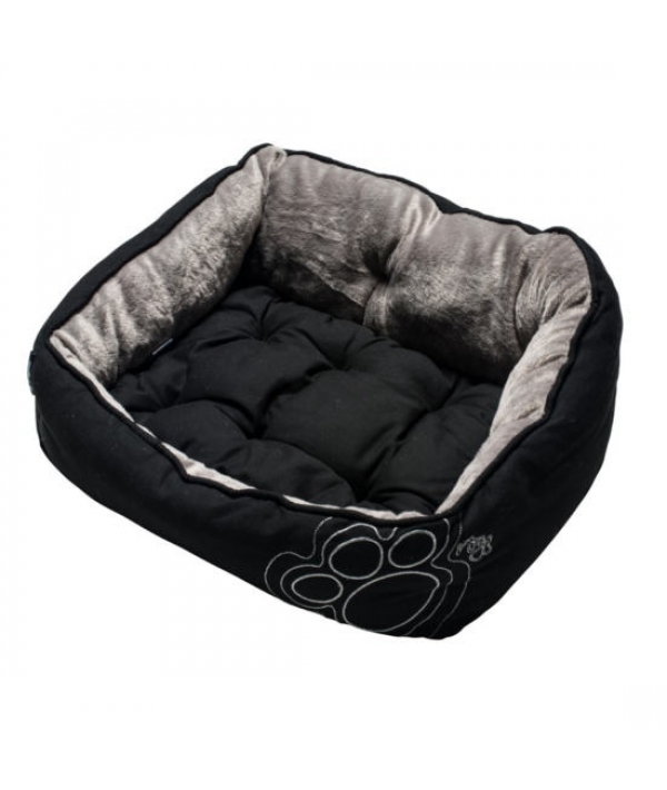 Мягкий лежак с двусторонней подушкой LUNA размер XS (43х30х19см), "Черная лапка" (LUNA PODZ XSMALL) UPXS01