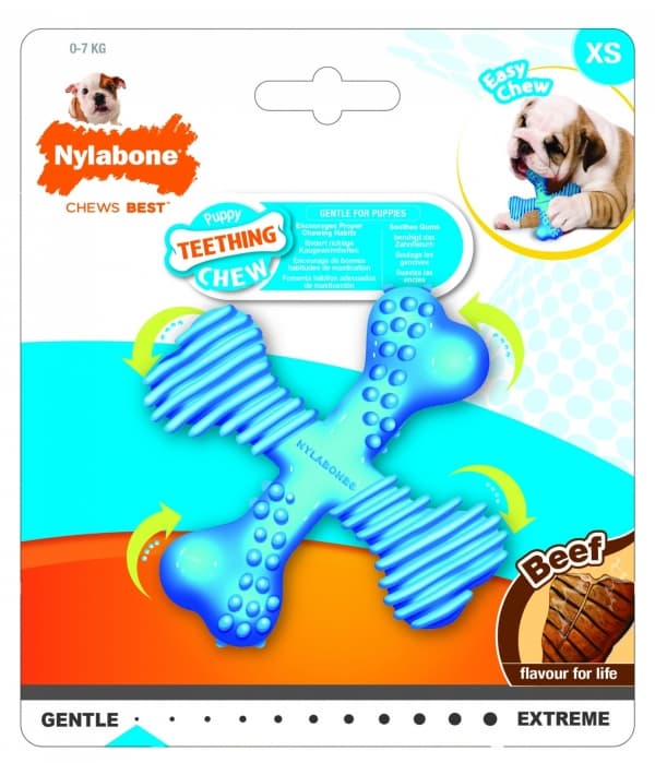 Х – косточка для щенков, аромат говядины, ХS (Puppy Teething "X" Bone – Beef Flavour) 983782EU