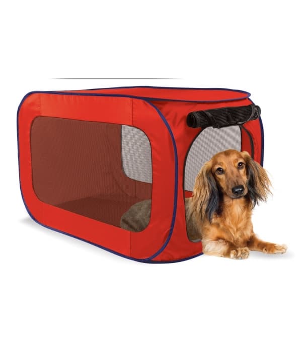 Переносной домик для собак малых пород 38,1*38,1*66 см, полиэстер (Portable dog kennel small) PL0009