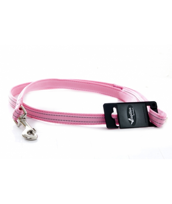 Светоотражающий поводок, нейлон 15мм – 120см, розовый (Reflective nylon lead, 15 mm x 120 cm, colour pink) 170331 //
