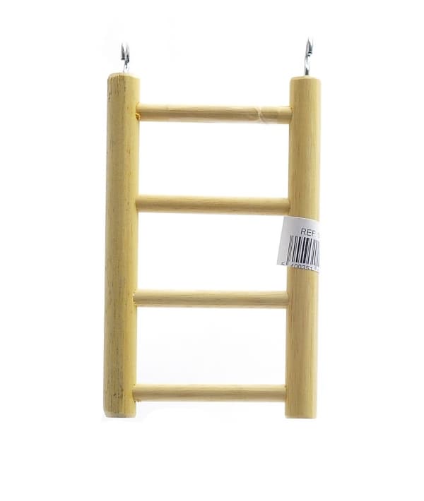 Деревянная лесенка для птиц 4 ступени 10.5*25 см (Ladder wood 4 rungs 10.5x25 cm) 14394