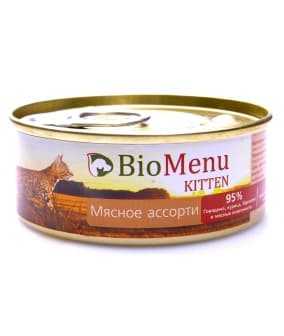 Паштет для котят Мясное ассорти (74121/29822)