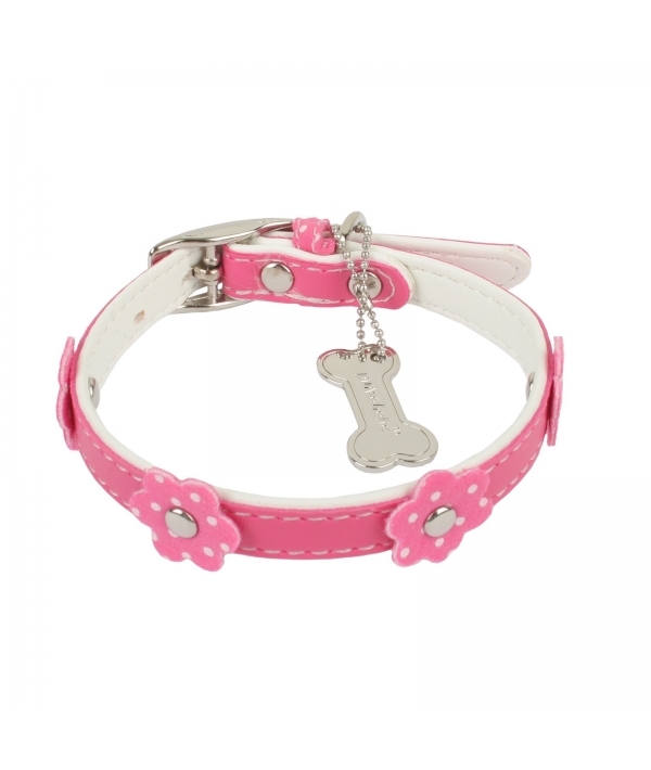 Ошейник с цветами для маленьких щенков или кошек, розовый, размер S (BABY COLLAR/PINK/S) NAHA – AC001 – PK – S