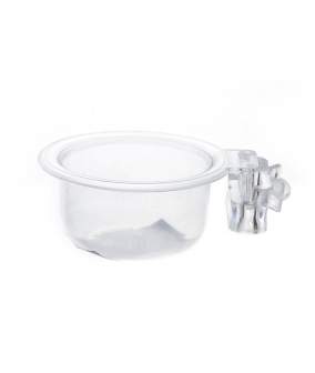Пластиковая круглая кормушка для яичного корма большая ø 6 * 3 см (Plastic egg food feeder 6) 14173..