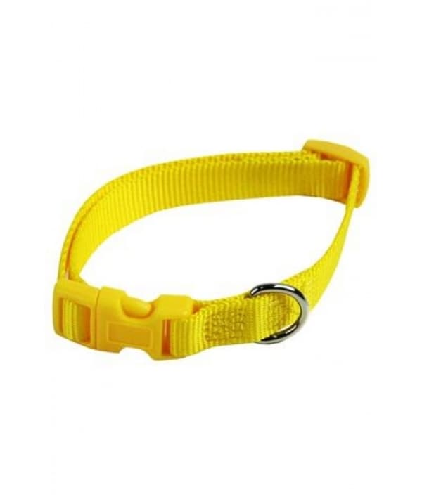 Нейлоновый ошейник 10мм – 20 – 30см, желтый (Adjustable nylon collar, 10 mm x 20 – 30 cm, colour yellow) 170209