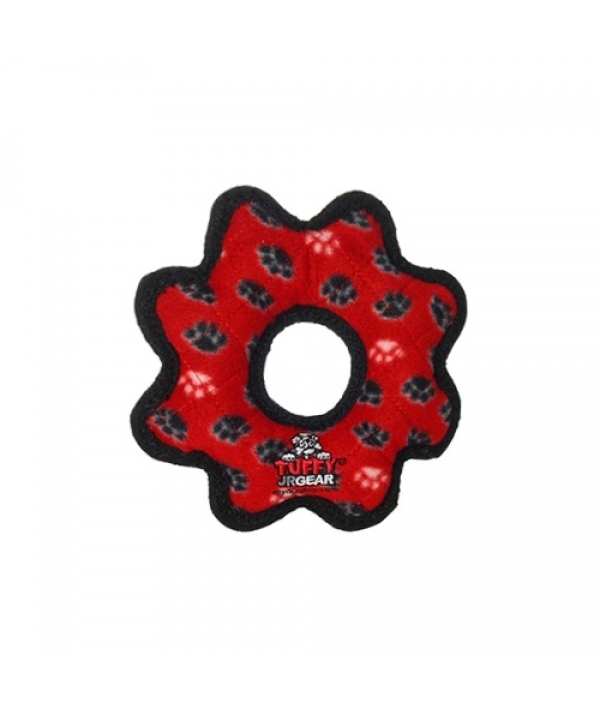 Супер прочная игрушка для собак Шестеренка малая, красный, прочность 8/10 (Jr Gear Ring Red Paw) T – JR – GR – RP