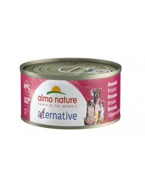 Консервы для собак "Говядина брезаола", 55% мяса (HFC ALMO NATURE ALTERNATIVE DOGS BRESAOLA) 5460