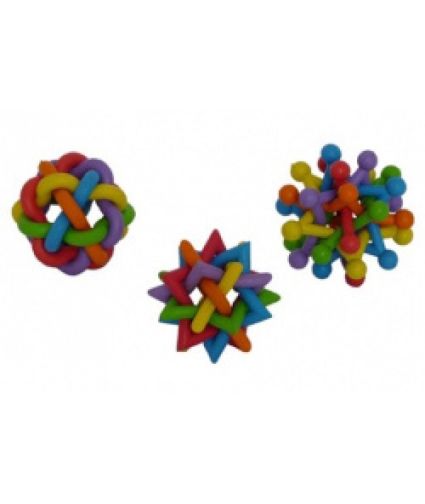 Игрушка для собак "Цветная головоломка", резина, 7 – 8см (Multi colour balls) 140030