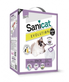 Комкующийся антибактериальный наполнитель для пожилых кошек, мощный контроль запаха без пыли (Evolution Senior) PSANEVOS006L31