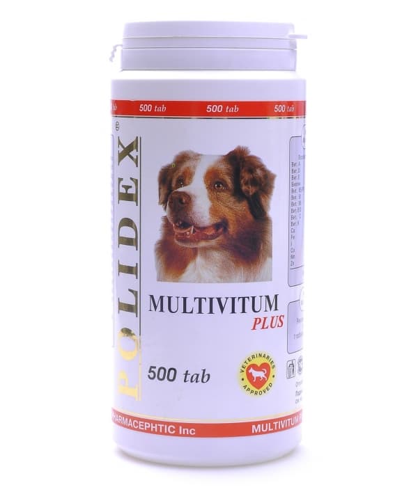 Поливитаминно – минеральный комплекс для собак 500таб (Multivitum plus) 0979/12951