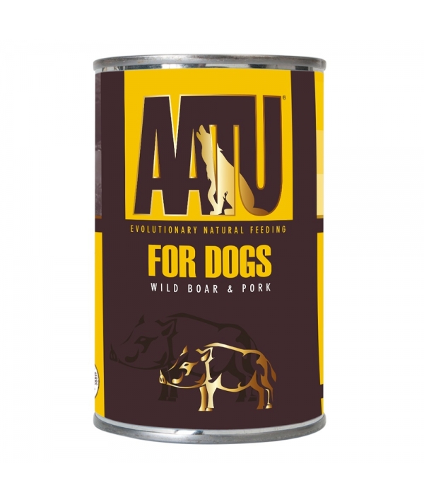 Консервы для собак Мясо Дикого Кабана и Свинина (AATU WILD BOAR & PORK) WABP400
