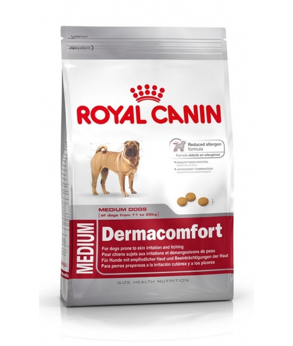 Для собак средних пород с чувствительной кожей (Medium Derma Comfort 24) 117100/381100